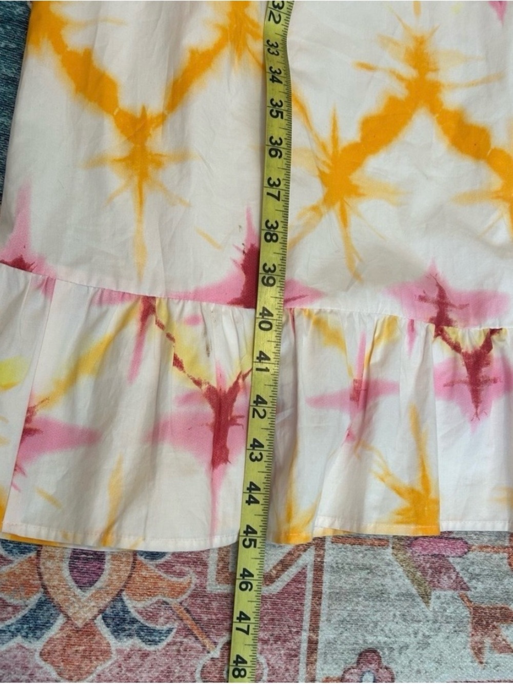 Rails Off White Maxi Dress with Pink & Yellow Tie-Dye - Picture 4 of 10